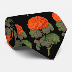 antike Geranien - kräftig floral Krawatte