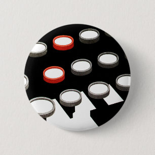 Antike Geschäftsschreibmaschine Tastatur im Retro- Button