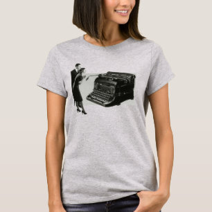Antike Geschäftswelt, antike manuelle Büroschreibm T-Shirt