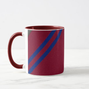 Antike gestreifte Krawatte Textil Keramik Tasse