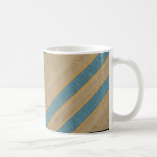 Antike gestreifte Krawatte Textil Keramik Tasse