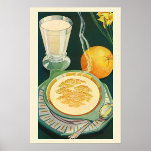 Antike gesunde Lebensmittel, Getränke, gesundes Fr Poster