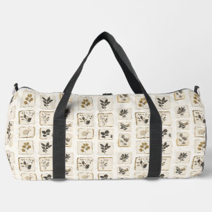 Antike getrocknete gepresste Wildblumen Kräuter Bo Duffle Bag