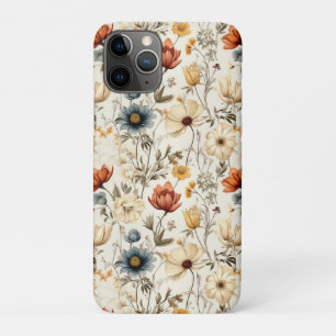 Antike getrocknete Wildblumen in Navy-Terrakotta Case-Mate iPhone Hülle