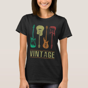 Antike Gitarren für Musiker und Gitarristen weiß T-Shirt