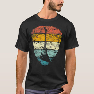 Antike Gitarrenpick Retro-Gitarristen Bassist T-Shirt