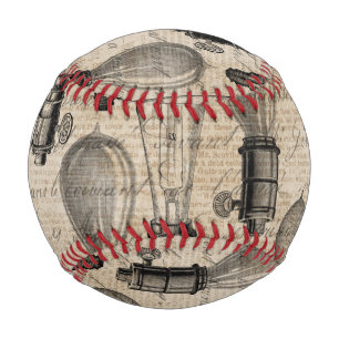 Antike Glühbirnen Handgeschrieben Retro Liebhaber Baseball