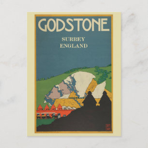 Antike Godstone Surrey England Reise Postkarte