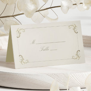 Antike Gold Barock Hochzeit Platzkarte