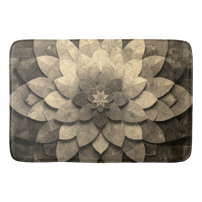 Antike Golden Mandala Kunst, Blume Badematte (Vorderseite)