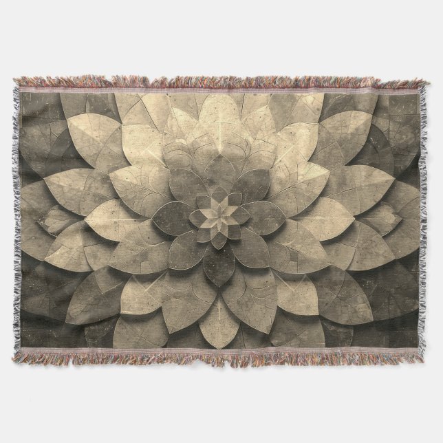 Antike Golden Mandala Kunst, Blume Decke (Vorderseite)