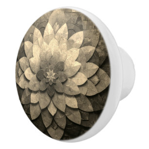 Antike Golden Mandala Kunst, Blume Keramikknauf
