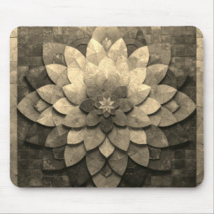 Antike Golden Mandala Kunst, Blume Mousepad