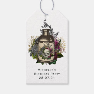 Antike gotische Blumentränke Flasche Geschenkanhänger