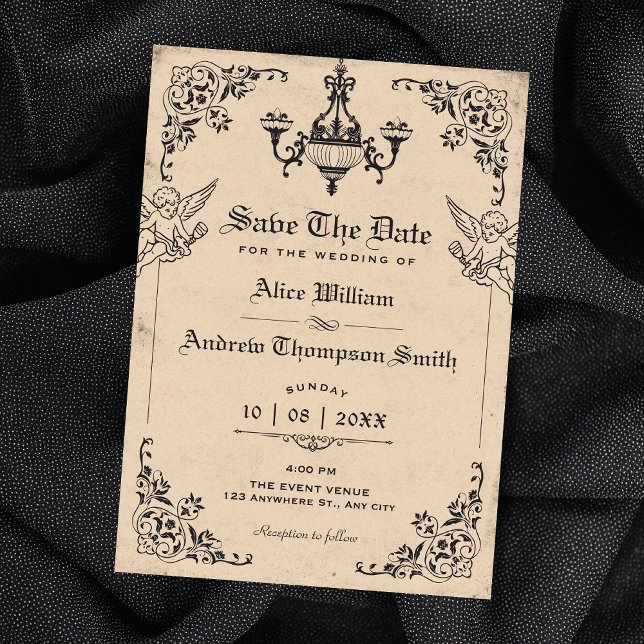 Antike gotische Bogenhochzeit Save The Date (Von Creator hochgeladen)