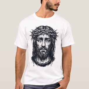 Antike Gravur Dornenkrone Heilige Darstellung  T-Shirt
