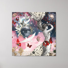 Antike Gravur Surrealer Dadaismus Collage Kunst Leinwanddruck