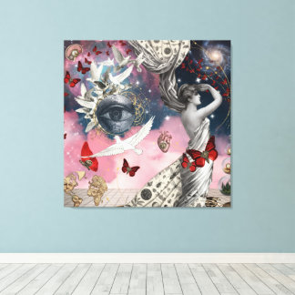 Antike Gravur Surrealer Dadaismus Collage Kunst Leinwanddruck