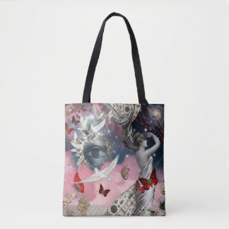 Antike Gravur Surrealer Dadaismus Collage Kunst Tasche