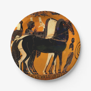 Antike griechische Archaikzeit-Töpferkunst Pappteller