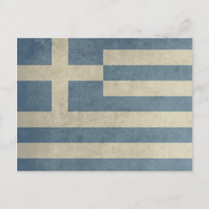 Antike griechische Flagge Postkarte