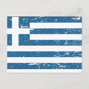 Antike griechische Flagge Postkarte