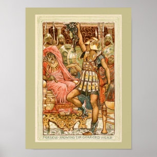 Antike griechische Mythen Perseus durch Poster