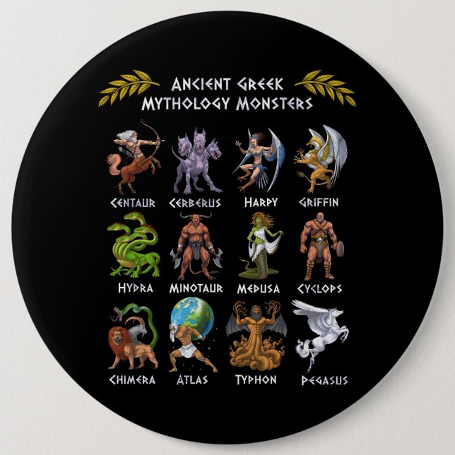 Antike griechische Mythologie-Monster Button (Vorderseite)