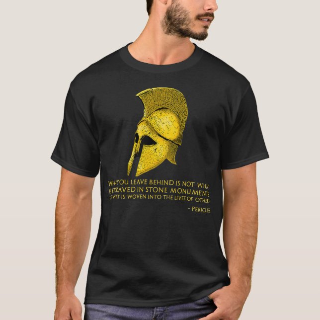 Antike griechische Philosophie Pericles Zitat Athe T-Shirt (Vorderseite)