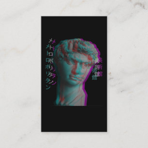 Antike griechische Skulptur Vaporwave Statue Head Visitenkarte