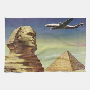 Antike Große Sphinx von Gizeh, Pyramiden von Ägypt Handtuch
