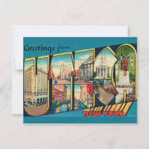 Antike Grußpostkarte aus Utica, New York Postkarte