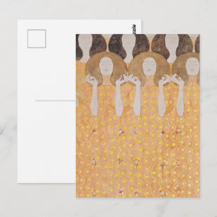 Antike Gustav Klimt Gold Art Nouveau Blumenkunst Postkarte