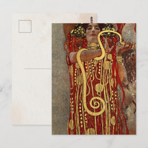 Antike Gustav Klimt Hygieia Medizin Art Nouveau Postkarte