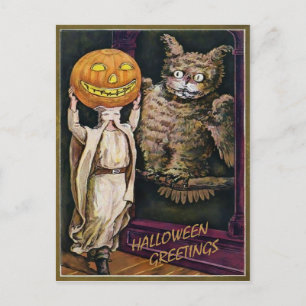 Antike Halloween-Grüße-Postkarte Postkarte
