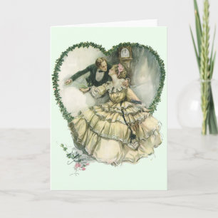 Antike Harrison Fisher, Weihnachtsbraut und Bräuti Feiertagskarte