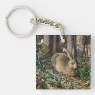 Antike Hasen Wald Natur Dunkle Cottagecore Schlüsselanhänger