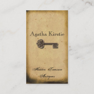 Antike Hauptschlüssel-Visitenkarte Visitenkarte