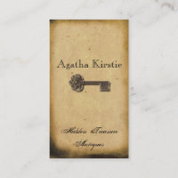 Antike Hauptschlüssel-Visitenkarte