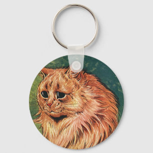 Antike Haustiere, Langhaarige Orange Katze Schlüsselanhänger