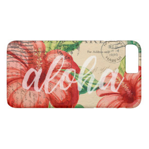 Antike hawaiianische Hibiskus-Postkarte Case-Mate iPhone Hülle