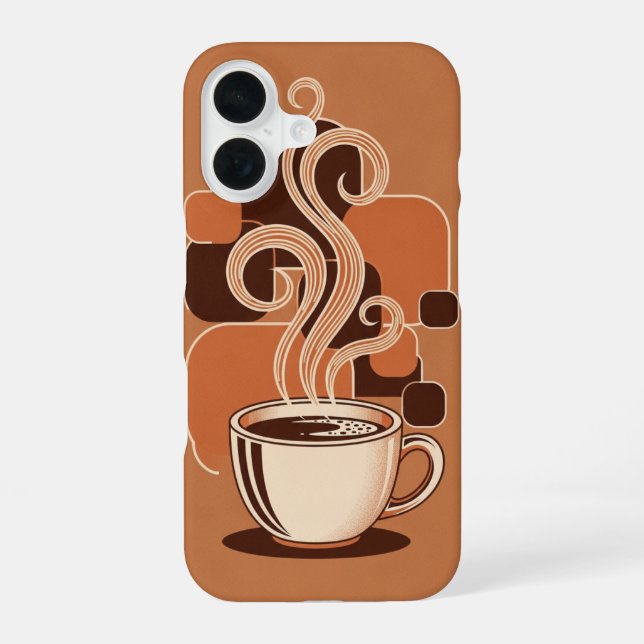 Antike heiße Kaffeetasse iPhone 16 Hülle (Rückseite)