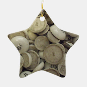 Antike heiße und kalte Porzellanknöpfe Keramik Ornament