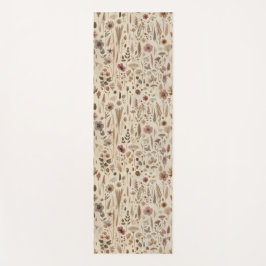Antike Herbarium gepresste Blumen botanische Yoga Yogamatte