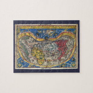Antike herzförmige Weltkarte von Peter Apian 1520