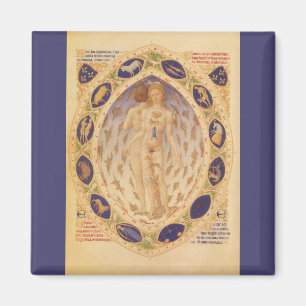 Antike Himmelskarte, Vintage Astrologie Magnet