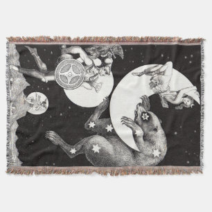 Antike himmlische Mondgöttin & Ursa Major Bär Decke