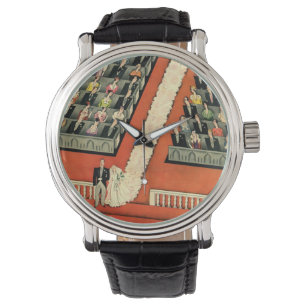 Antike Hochzeit, Art Deco Braut und Bräutigam Fris Armbanduhr