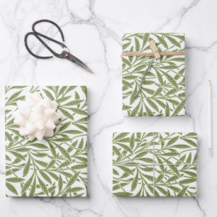 Antike Hochzeit, viktorianisches Weidenblattmuster Geschenkpapier Set
