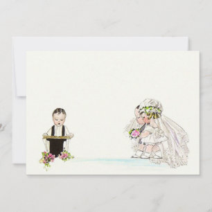 Antike Hochzeitsgelübde Braut Bräutigam Leere Einl Einladung
